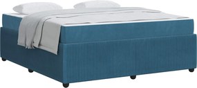 vidaXL Cadru de pat cu saltea albastru 180 x 200 cm țesătură