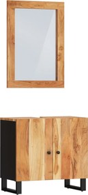 vidaXL Set mobilier de baie, 2 piese, lemn masiv de acacia
