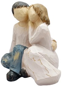Statueta cuplu indragostiti QUIETLY, 10x9.5cm