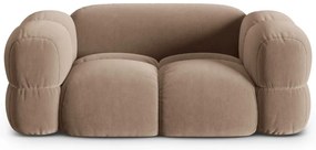 Canapea maro cu tapițerie din catifea 180 cm Loretto – Cosmopolitan Design
