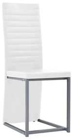 Set de mobilier 7 piese, negru  alb otel si sticla securizata