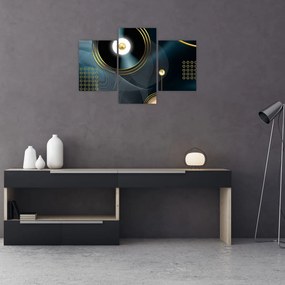 Tablou - Cercuri aurii (90x60 cm)