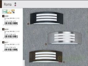 Aplica de perete exterior IP44, dim.31x10cm, otel inoxidabil Roma 8410 RX