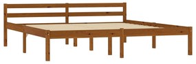 283212 vidaXL Cadru de pat, maro miere, 160 x 200 cm, lemn masiv de pin