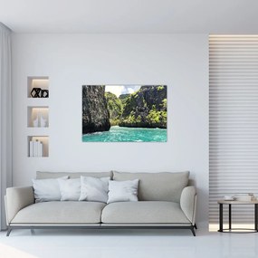 Tablou cu râu montan (90x60 cm)