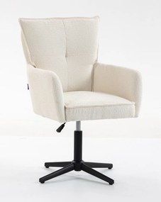 HR250CROSS Scaun Crem Boucle Bază Neagră