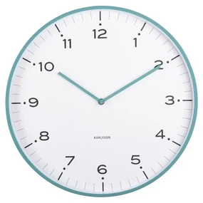 Karlsson 6011BL design ceas de perete albastru, diametru 40 cm