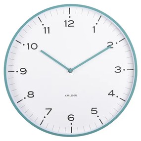 Karlsson 6011BL design ceas de perete albastru, diametru 40 cm