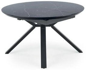 Masa extensibila Vertigo marmura neagra/negru L130-180 cm