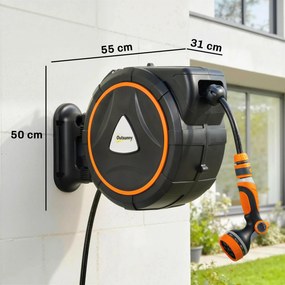 Outsunny furtun retractabil, suport furtun, role pentru furtun | Aosom Romania