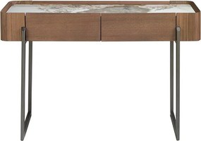 Consola 2 sertare deosebita design LUX Walnut-Marble