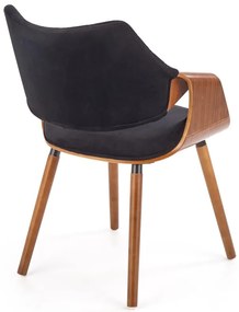 Scaun K396 material catifea negru nuc