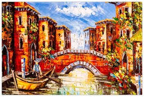 Tablou - Pictură în ulei a orașului III. (90x60 cm)