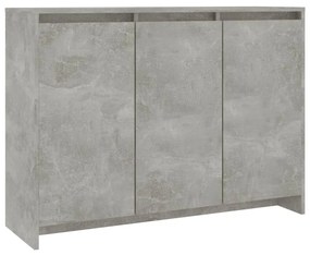 809777 vidaXL Servantă, gri beton, 102x33x75 cm, lemn prelucrat