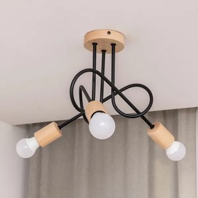 Lustră aplicată OXFORD 3xE27/15W/230V pin/negru