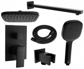 Mexen Uno DR33 set de duș încastrat, negru - 71435DR33-70