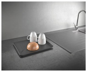 Suport pentru scurs vase Metaltex cu tavă, arămiu
