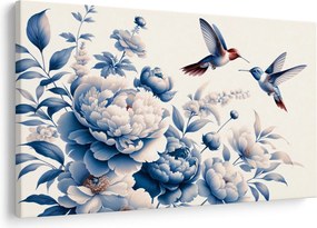 Tablou - Colibri deasupra florii (90x60 cm)