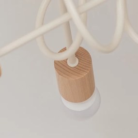 Lustră aplicată OXFORD, 3xE27/15W/230V, pin/crem