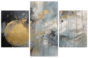 Tablou - Abstracție cu minge de aur (90x60 cm)