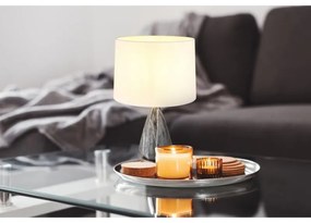 Veioza/Lampa de masa design decorativ KISA nickel/alb