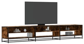 vidaXL Comodă TV, stejar fumuriu, 270x40x46 cm, lemn prelucrat