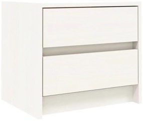 836137 vidaXL Noptieră, alb, 40x31x35,5 cm, lemn masiv de pin