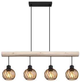 Lustră pe cablu PAULO 4xE27/15W/230V Globo 15534-4H