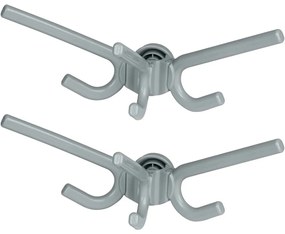 Wenko Set of 2 Herkules triple hooks, grey