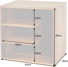 Masuta laterala din lemn Cubus 43cm Sheesham