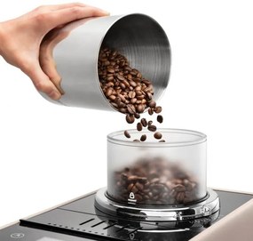 Espressor automat DeLonghi Rivelia Sand Beige EXAM440.55.BG, 1450W, 19 bar, 1.4l, Touchscreen TFT, Twin Shot, Boabe de cafea, LatteCrema Hot, 17 bauturi, Bej