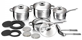 Set oale si tigai otel inoxidabil (15 piese) Gourmet Line Blaumann BL 3197