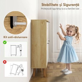 HOMCOM Dulap de pantofi subțire modern cu 4 sertare rabatabile pentru 20 de perechi de pantofi, Alb | Aosom Romania