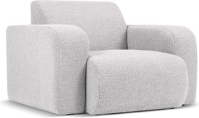 Fotoliu gri deschis cu tapițerie din stofă bouclé Molino – Micadoni Home