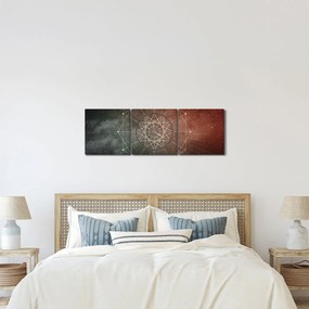 Tablou - Dodecagrama cosmică (cu ceas) (90x30 cm)