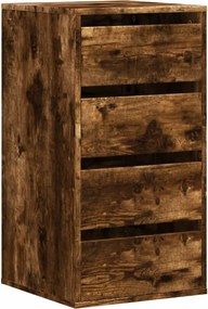 vidaXL Dulap colț cu sertare stejar fumuriu 40x41x76 cm lemn prelucrat