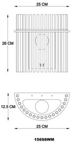 Aplică Globo 15698WM GORLEY 1xE27/60W/230V auriu