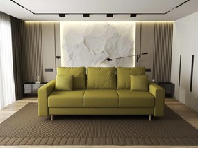 Canapea extensibilă dumonde cu ladă de depozitare si sezut confortabil din spuma high-density, Kronos Enjoy Verde 210x100 cm