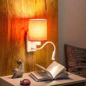 Lampă LED de perete Brilagi NUBILA 1xE27/25W/230V + LED/3W alb/roz