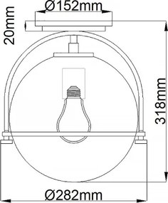 Plafonieră SOMERSET Quintiesse QN-SOMERSET-F-C-HB, 1xE27/60W/230V, aurie