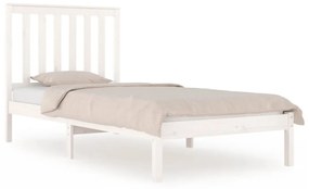 3103829 vidaXL Cadru de pat, alb, 90x200 cm, lemn masiv de pin