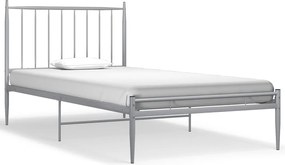 vidaXL Cadru de pat, gri, 100x200 cm, metal