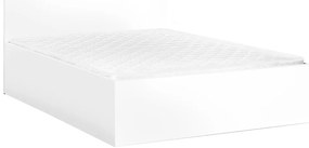 Pat dublu Culoare alb, SOFIA 160 x 200 cm Saltele: Cu saltele Deluxe 10 cm, Somiera pat: Cu lamele drepte