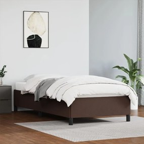 347236 vidaXL Cadru de pat, maro, 100x200 cm, piele ecologică