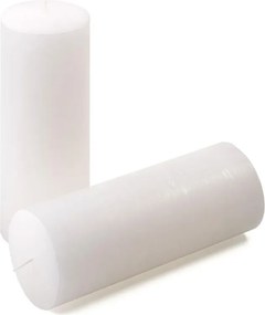 Set de lumânări rustice, 20 cm, Ø 7,5 cm, alb, 4 buc