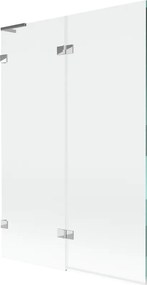 Mexen Lunar L paravan pentru cadă cu 2 uși stânga 120 x 150 cm, transparent, crom - 897L-120-100-01-00-L