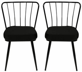 Set de scaune de sufragerie Yildiz 2 Black, 2 buc.