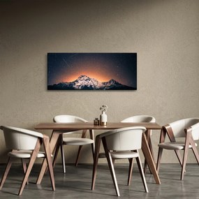 Tablou cu cerul nocturn cu munți (120x50 cm)