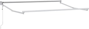 vidaXL Cadru copertină retractabil electric Alb 2,5 x 2 m Aluminiu