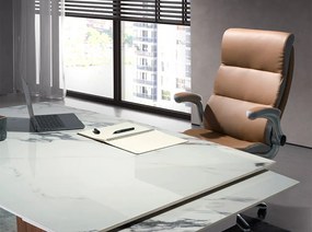 Scaun de birou pivotant design LUX Brown